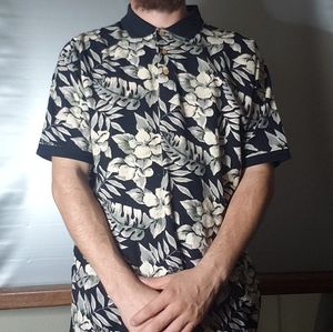 Floral polo shirt